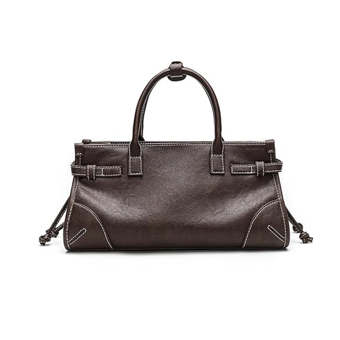 GELANNI – Kelly Bag for Women & Girls, Premium PU Handbag, Comes with Adjustable & Detachable Strap, with One Small Wallet, An Ideal Gift for Female -Dark Brown